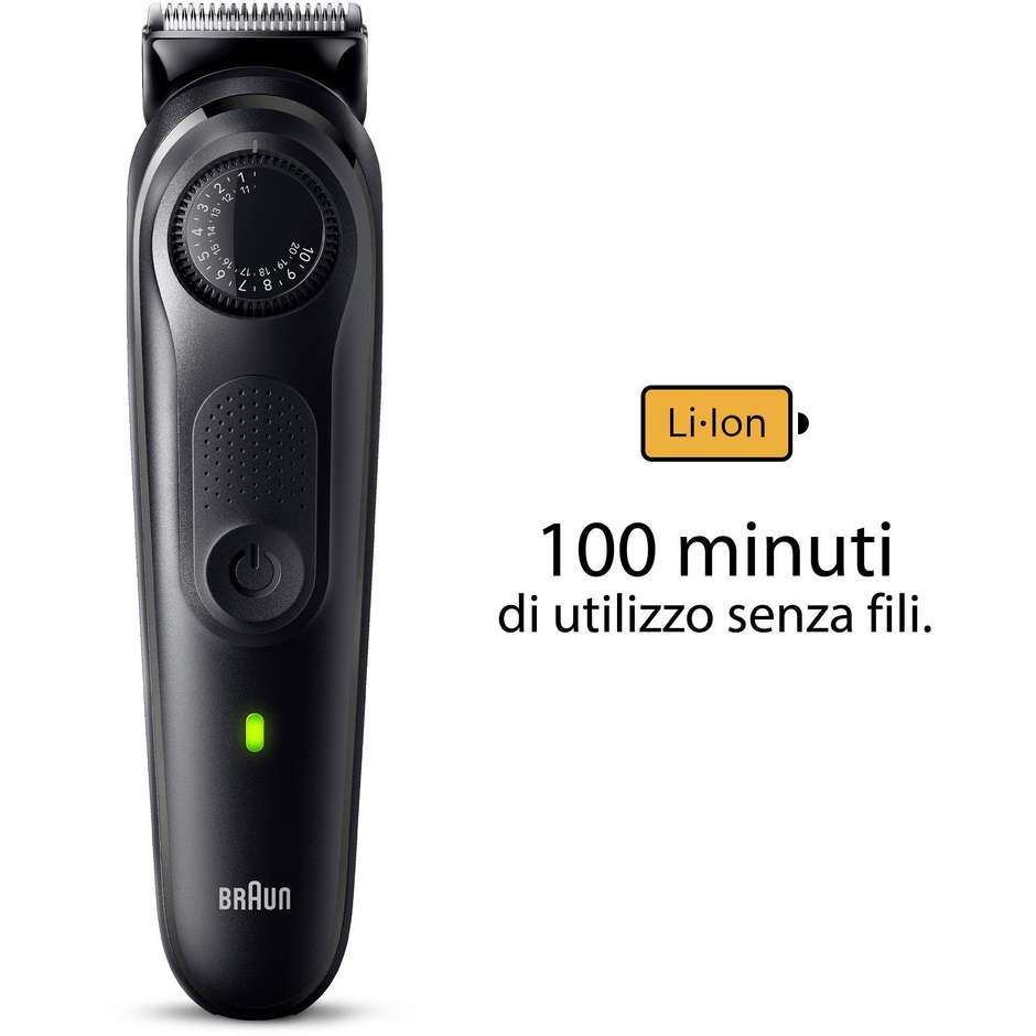 Braun BT5420 5 Beard Trimmer + Accessori Colore Nero