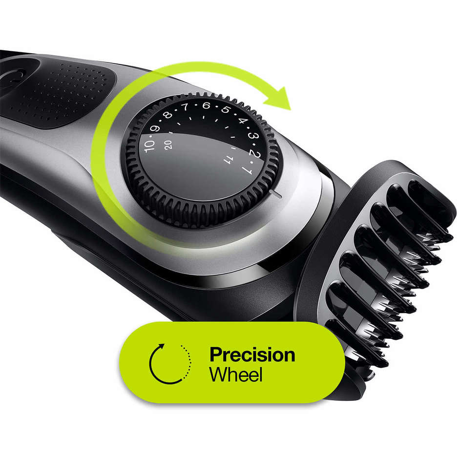 Braun BT7220 regola barba ricaricabile con quadrante di precisione e rasoio Gillette Fusion5 ProGlide