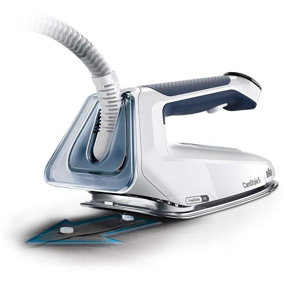 Braun CareStyle 5 IS5245BL Ferro con Caldaia Alta Pressione iCare 2400 W 7 Bar 2 L Eloxal Blu