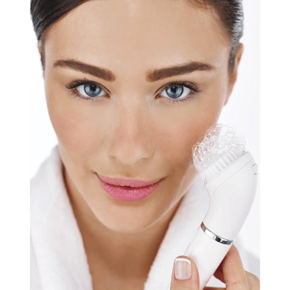 Braun Face 810 Epilatore viso con spazzola per la pulizia Bianco