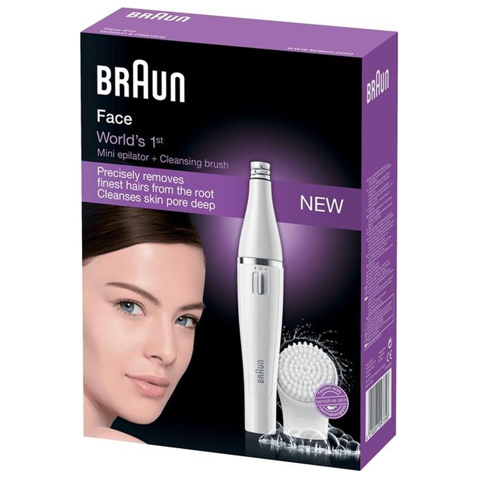 Braun Face 810 Epilatore viso con spazzola per la pulizia Bianco