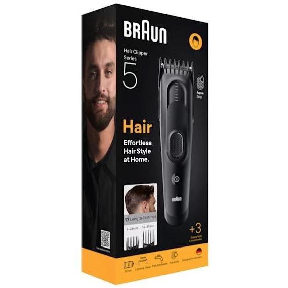 Braun HC5530 Tagliacapelli + Accessori Colore Nero