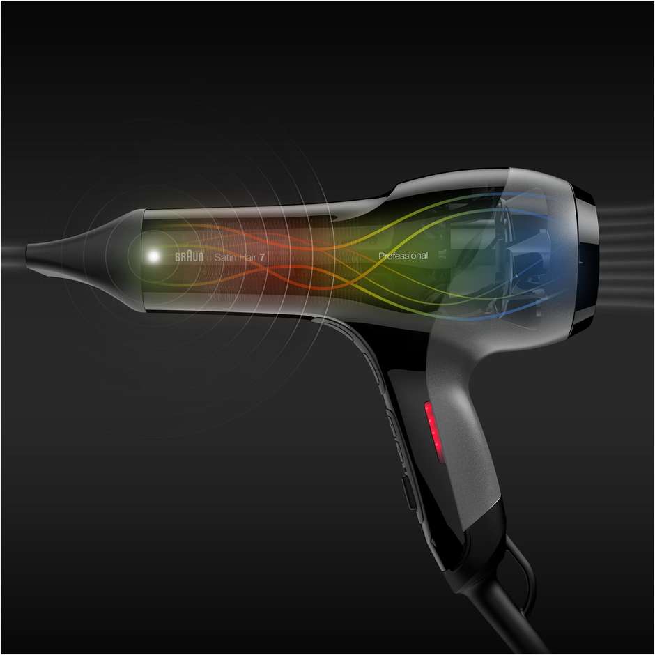 Braun HD785 Satin Hair 7 SensoDryer asciugacapelli professionale 2000 Watt con iontec e diffusore