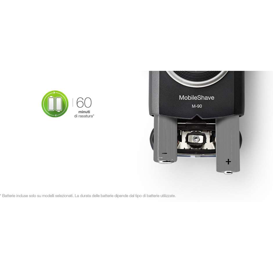 Braun M-90 MobileShave Rasoio elettrico portatile a batterie