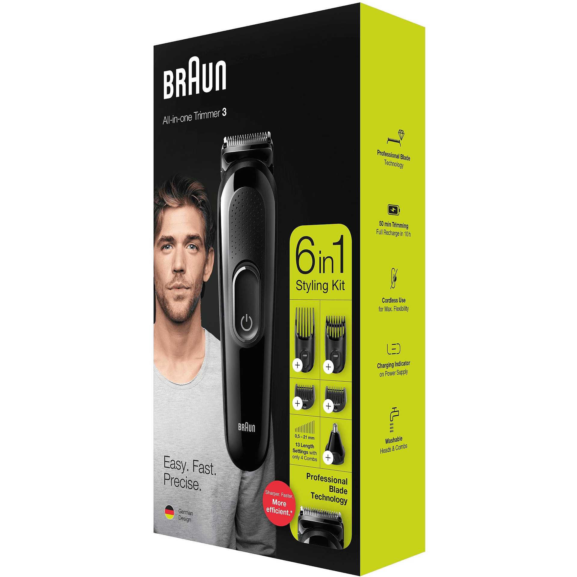 Braun BT5040 Regolabarba ricaricabile con selettore di precisione + 2  pettini + rasoio Gillette Fusion5 ProGlide - Cura Corpo regola barba -  ClickForShop