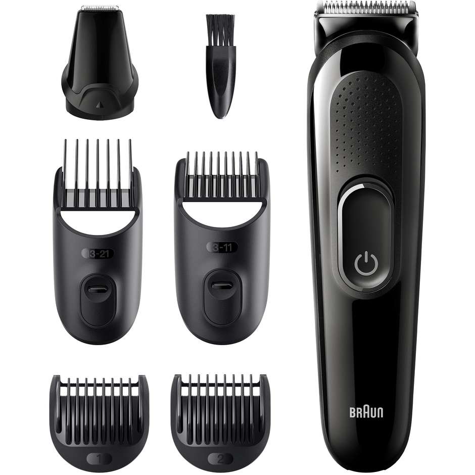 Braun MGK3335 rifinitore 6 in 1 per barba e capelli, autonomia 50 minuti