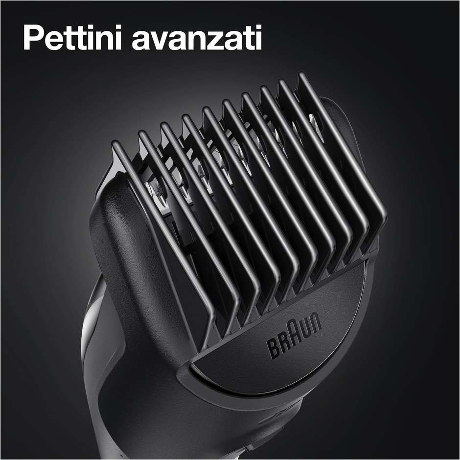 Braun MGK5365 rifinitore 8 in 1 per barba e capelli, autonomia 100 minuti