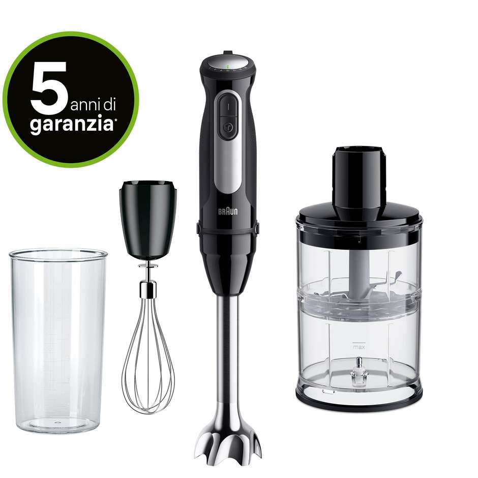 Braun MQ55254MBK Mixer E Frullatori Elettrico Multifunzione Inox
