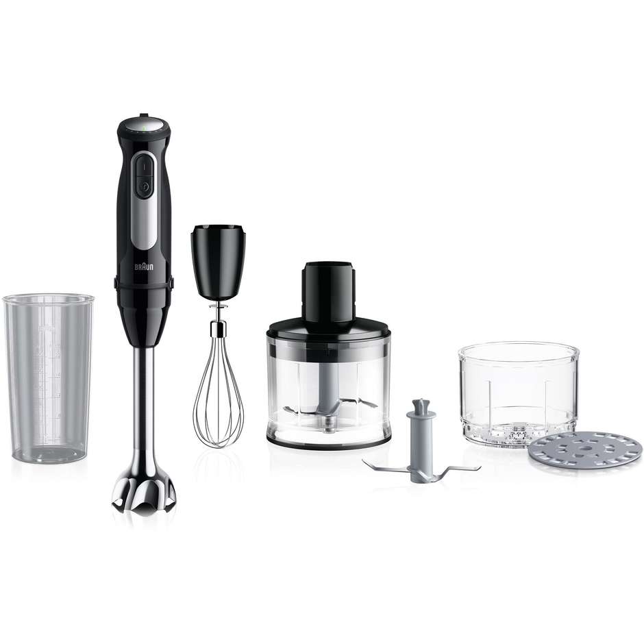 Braun MultiQuick 5 MQ55254MBK Frullatore ad Immersione 1000W 21 Velocit con Schiacciapatate Tritatutto 500ml e Frusta