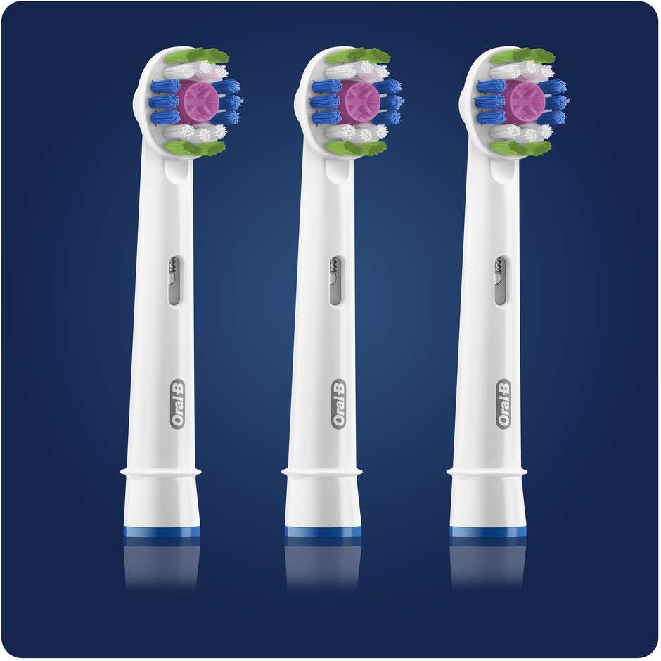 Braun Oral-B 3D EB18-3 NEW ricambi testine per spazzolino colore bianco