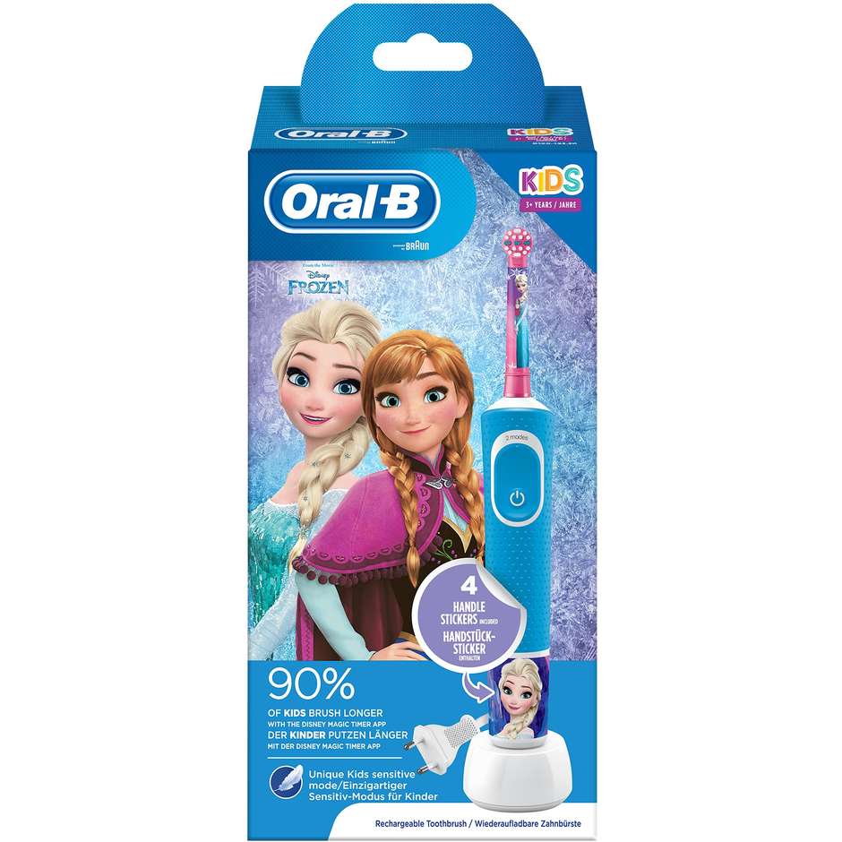 Braun Oral-B D100 KIDS FROZEN spazzolino elettrico 2 testine per bambini anni 3+