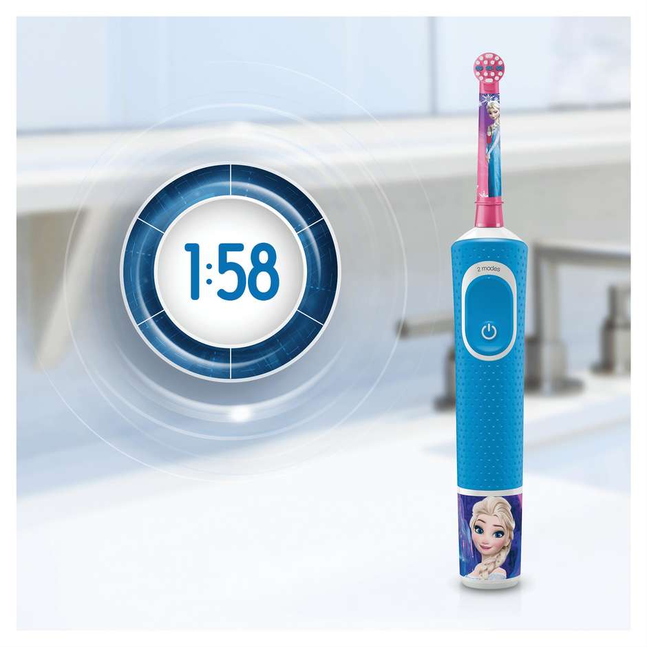 Braun Oral-B D100 KIDS FROZEN spazzolino elettrico 2 testine per bambini anni 3+
