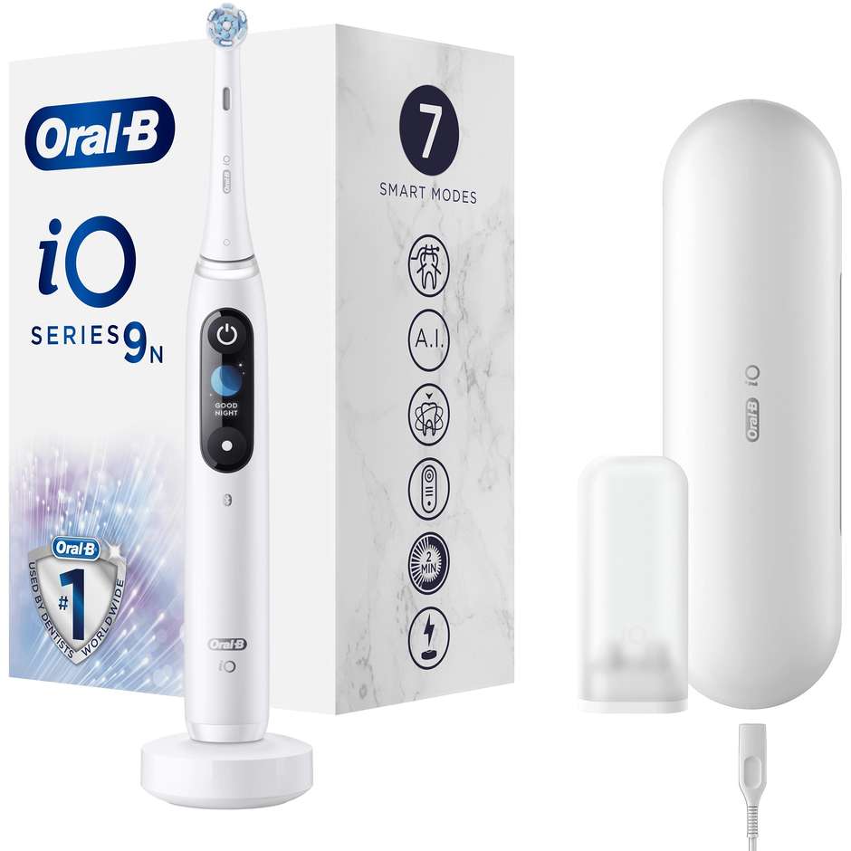 Braun Oral-B Io9n Spazzolino Elettrico con display colore bianco