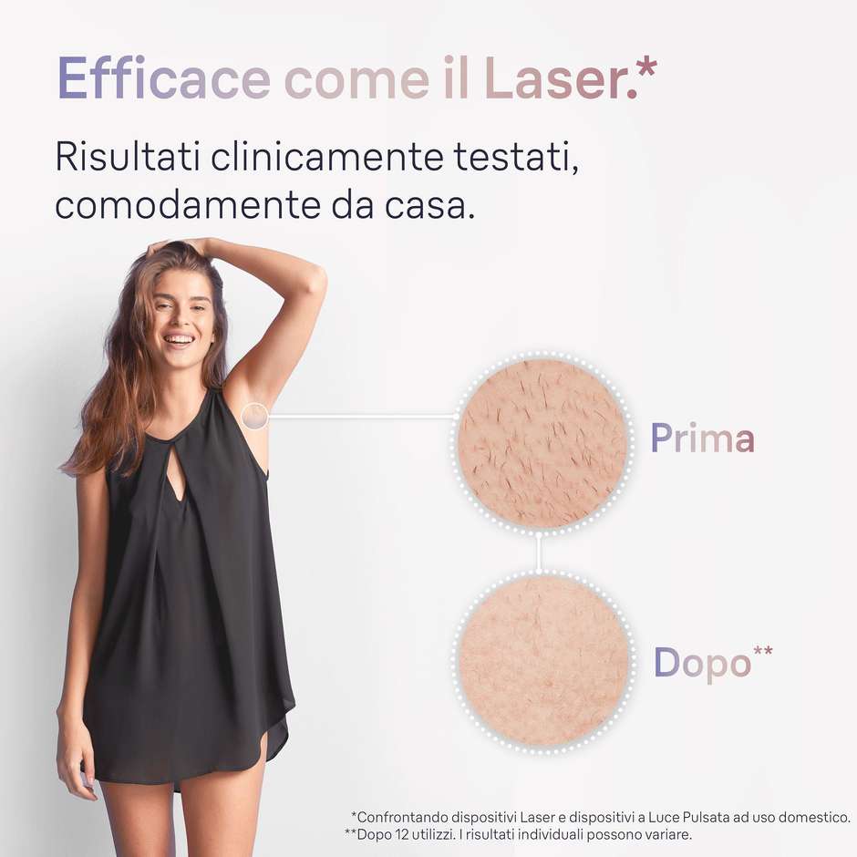 Braun PL7147 Epilatore Luce Pulsata Smart Skin I·Expert Epilazione A Casa Tua + Accessori Colore oro, Bianco