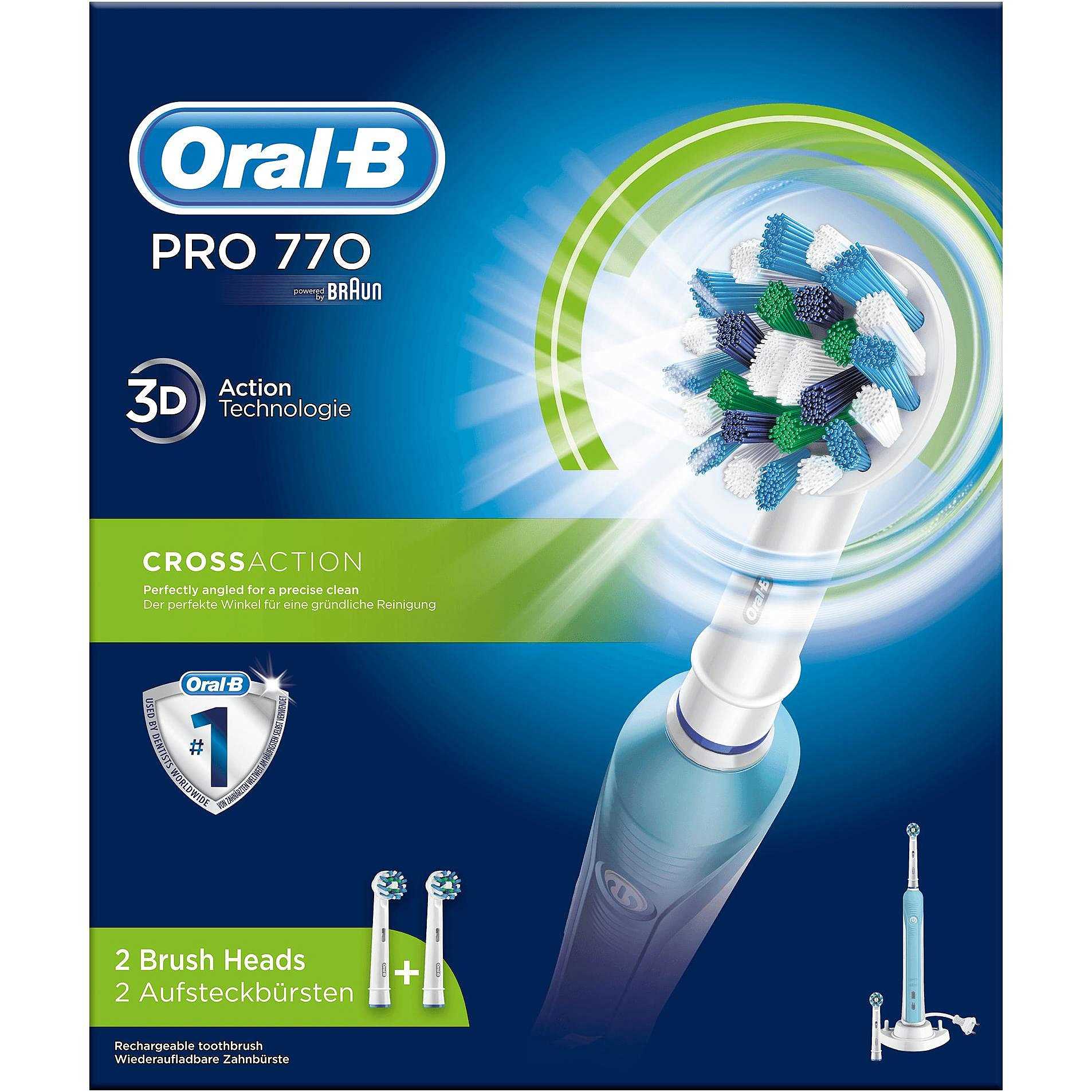PRO 6000 Braun Oral-B CrossAction spazzolino elettrico ricaricabile con  Bluetooth bianco - Cura Corpo igiene orale - ClickForShop