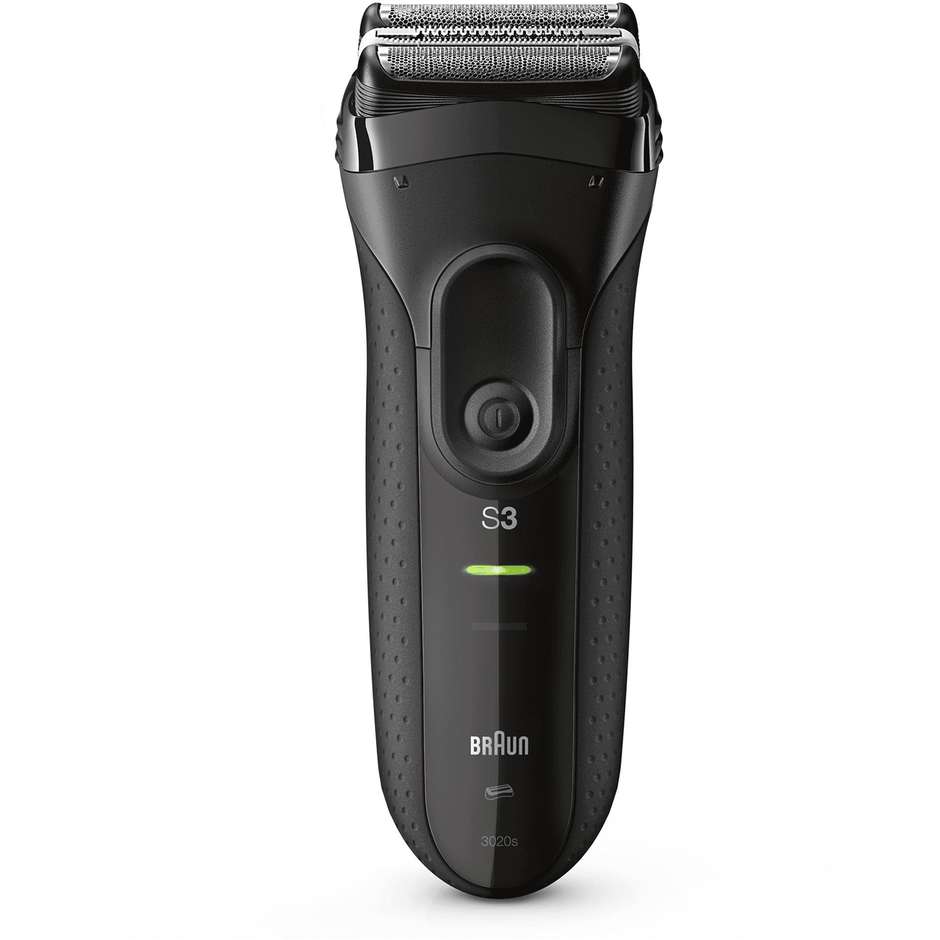 Braun Series 3 ProSkin 3020s rasoio a lamina nero ricaricabile con rifinitore