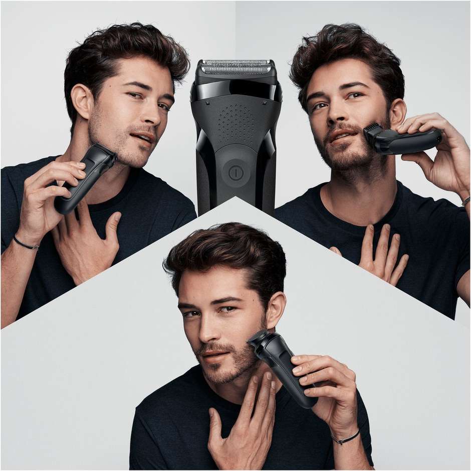 Braun Series 3 Shave&Style 300BT Rasoio Da Barba Elettrico Da Uomo Colore Nero