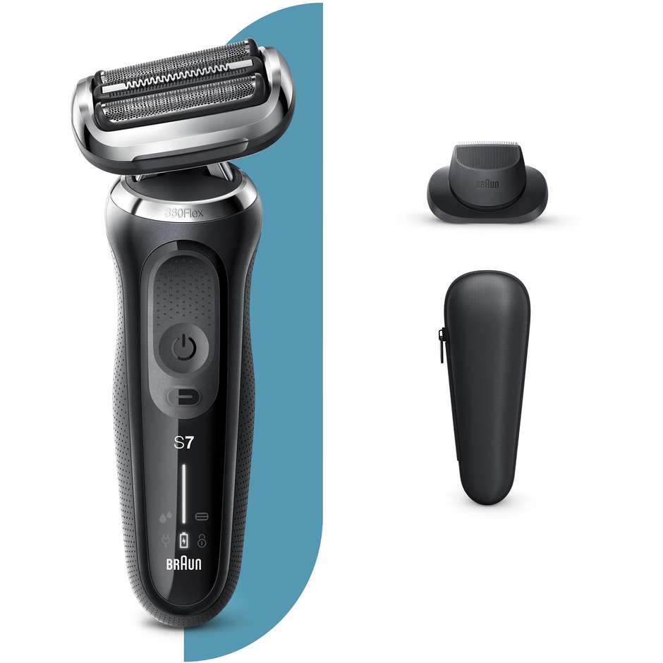 Braun Series 7 70-N1200S Rasoio Elettrico Wet & Dry con Testina 360° Flex e Custodia Nero
