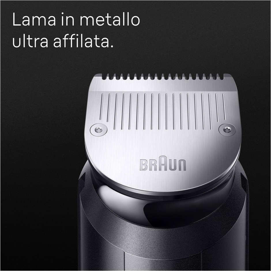 Braun Series 7 MGK7421 Multi Grooming kit wet + Colore Nero, Blu