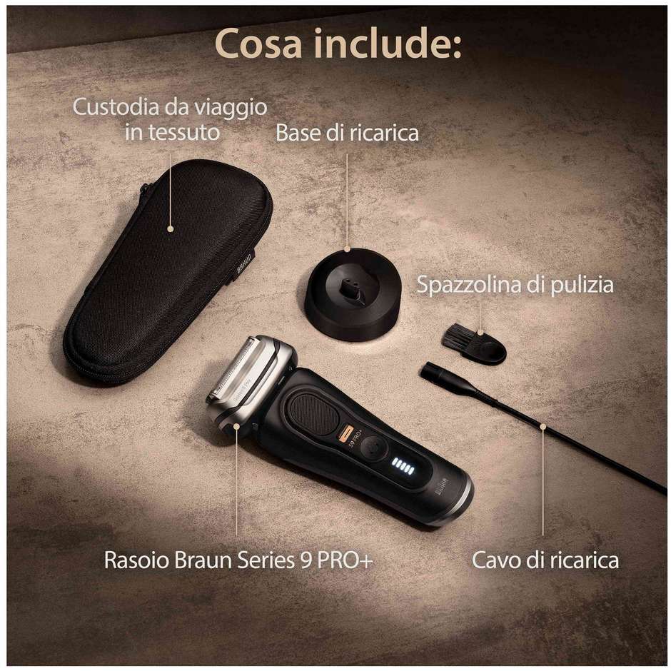 Braun Series 9 Pro+ 9510s Rasoio Trimmer Wet & Dry Accessori Colore Nero