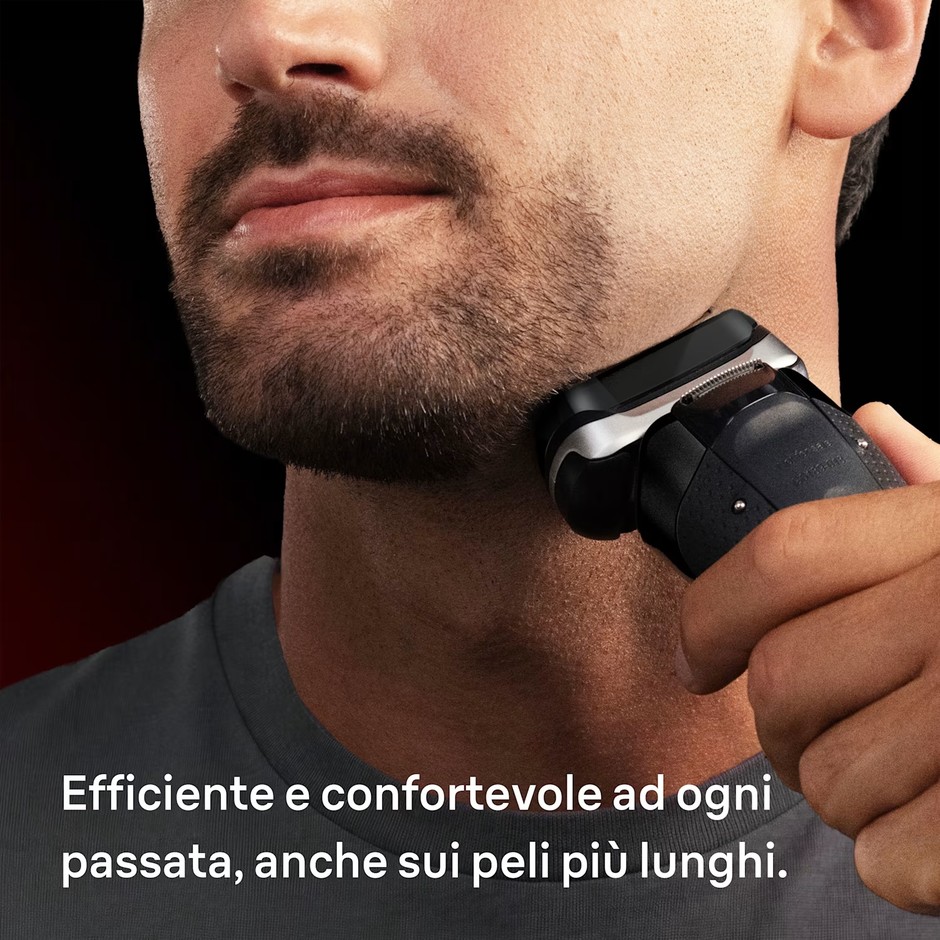Braun Series 9 Sport S9110s rasoio elettrico Wet&Dry nero con base di ricarica
