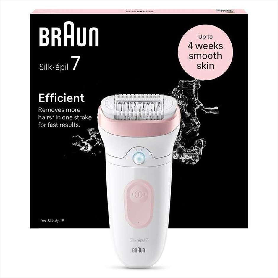Braun Silk-epil 7 7-000 Epilatore Wet & Dry 40 Pinzette MicroGrip SmartLight