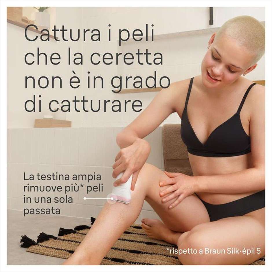 Braun Silk-epil 7 7-000 Epilatore Wet & Dry 40 Pinzette MicroGrip SmartLight