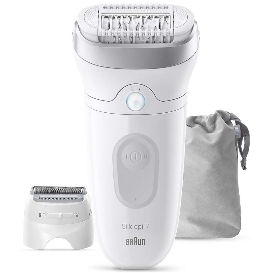 Braun Silk-epil 7 7-041 Epilatore Wet & Dry 40 Pinzette MicroGrip SmartLight