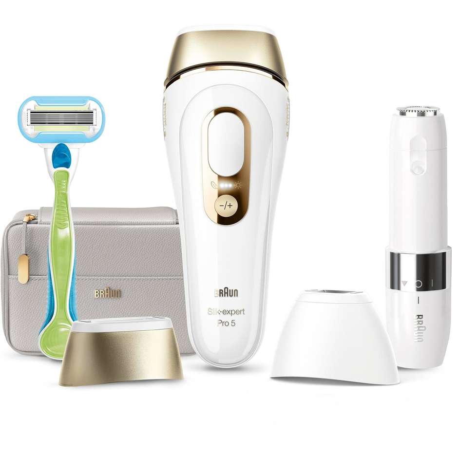 Braun Silk-expert Pro 5 PL5159 Epilatore a Luce Pulsata IPL con Rasoio Viso Mini