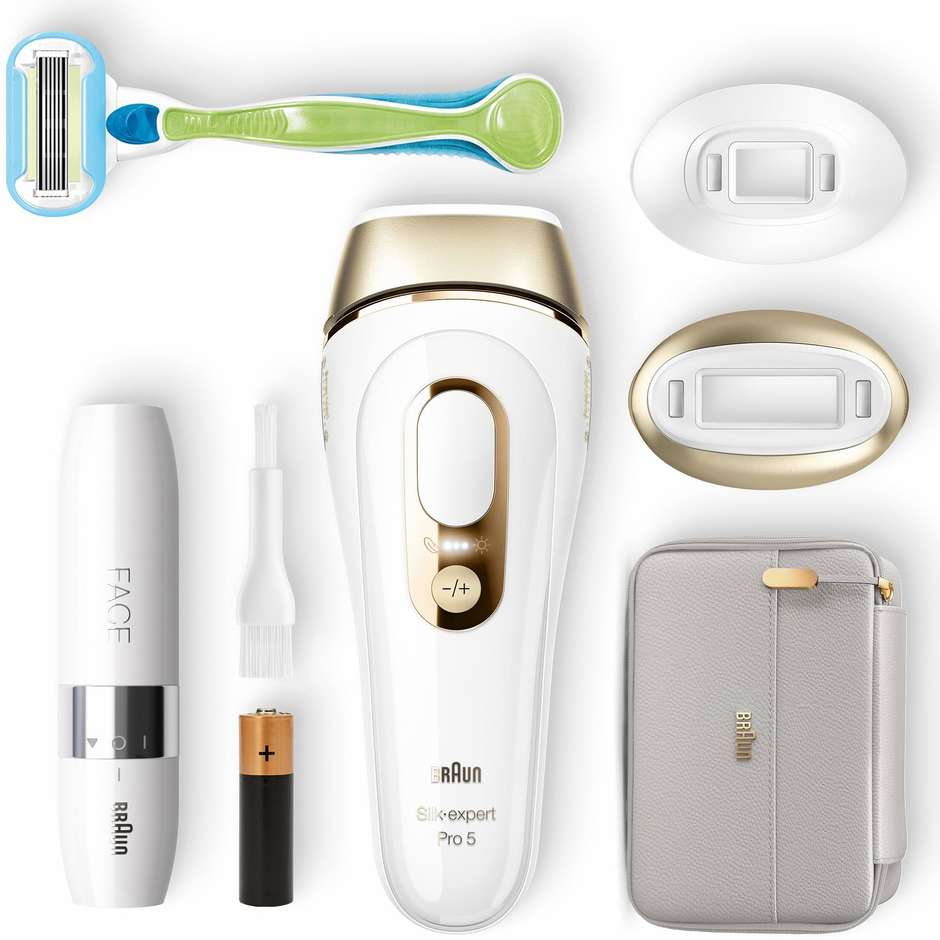 Braun Silk-expert Pro 5 PL5159 Epilatore a Luce Pulsata IPL con Rasoio Viso Mini