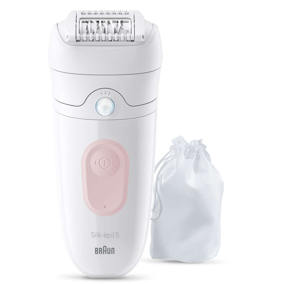 Braun Silk-épil 5 SE5-011 Epilatore Wet & Dry 28 Pinzette Flamingo Pink