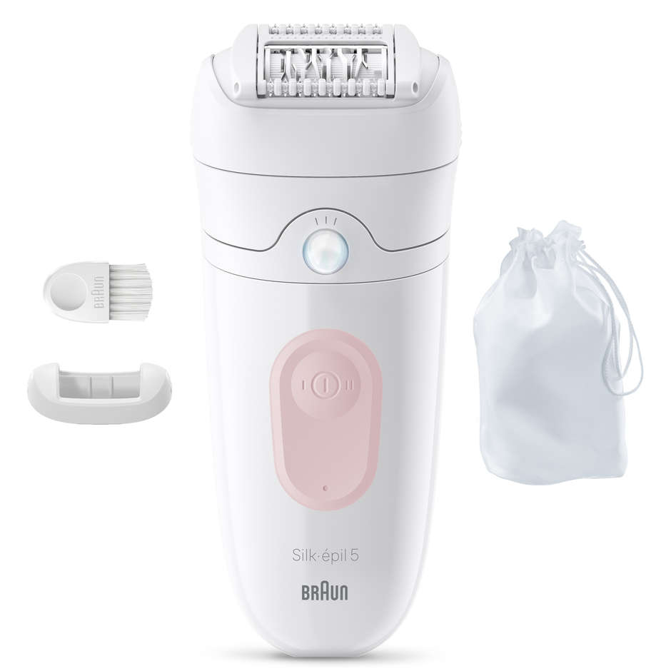 Braun Silk-épil 5 SE5-011 Epilatore Wet & Dry 28 Pinzette Flamingo Pink