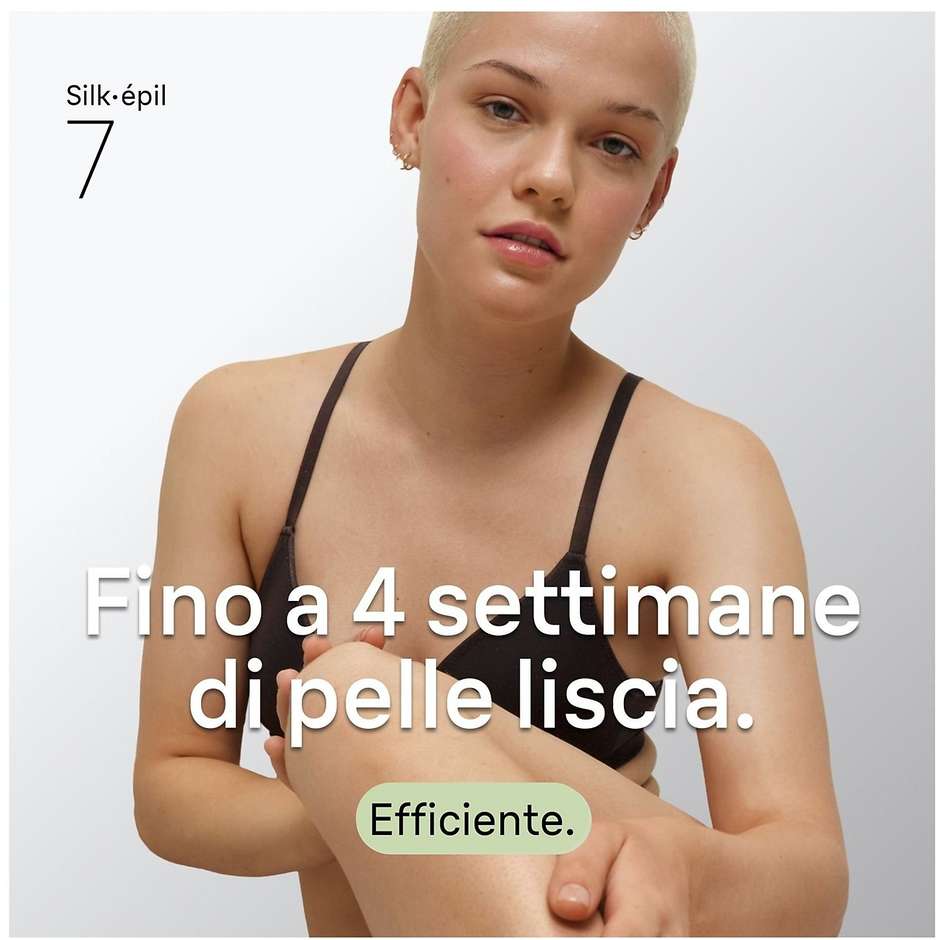 Braun Silk-épil 7 epilatore Wet & Dry bianco ricaricabile con pinzette MicroGrip