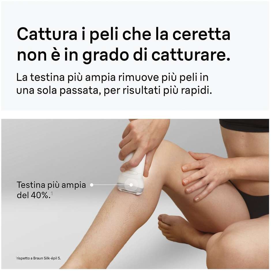 Braun Silk-épil 7 SE7-041 Epilatore Ricaricabile Wet & Dry con Testina Rasoio
