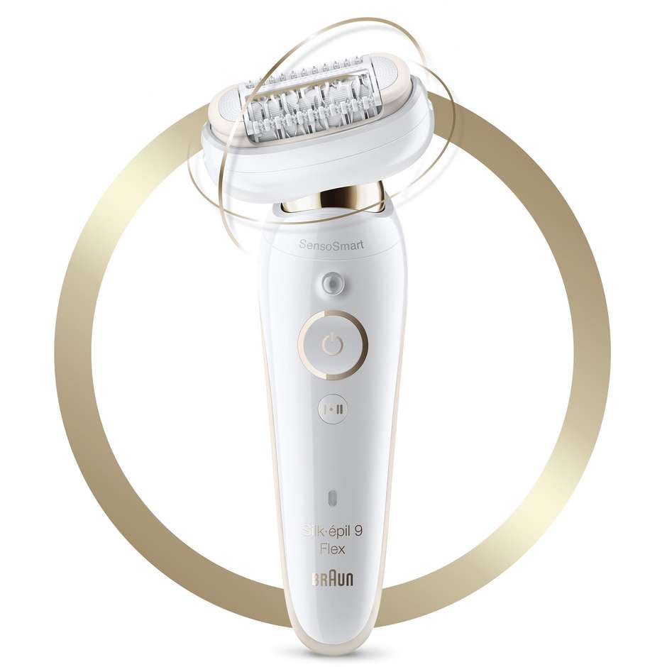 Braun Silk-épil 9 9-001 Epilatore Elettrico Wet & Dry con Testina 3D e SensoSmart