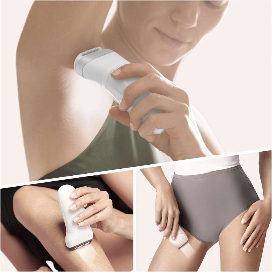 Braun Silk-épil 9 9-705 epilatore bianco Wet & Dry con 40 pinzette
