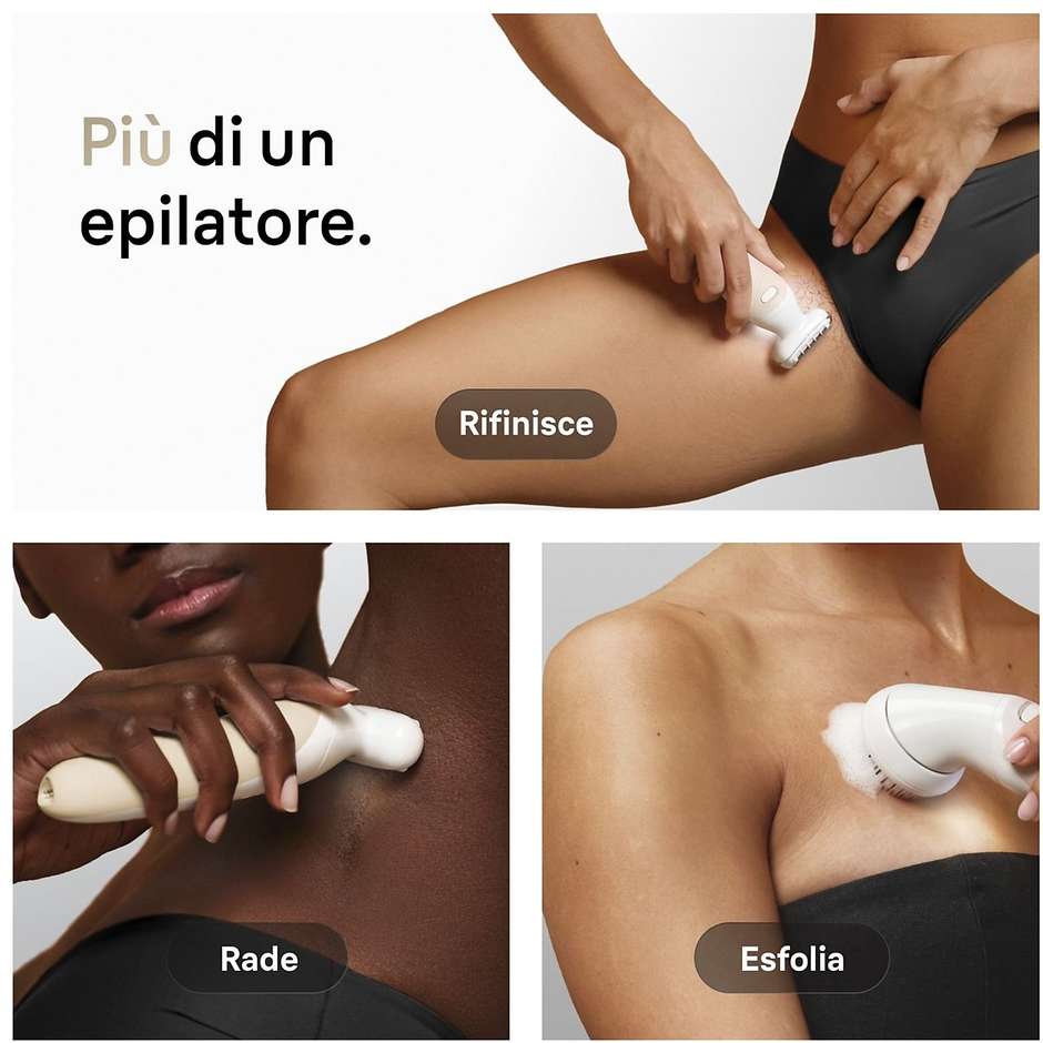 Braun Silk-épil 9 Flex SES9-060 Epilatore Wet & Dry 3D con Testina Rasoio e Spazzola Oro