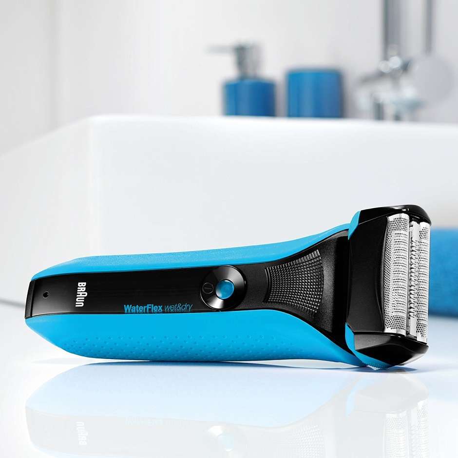 Braun WaterFlex Serie 5 Rasoio Elettrico Wet&Dry Colore Blu