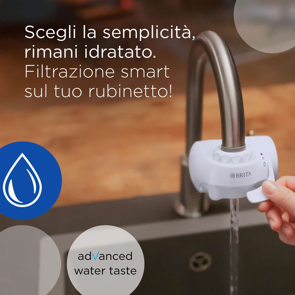 Brita 1052066 Sistema filtrante per acqua ON TAP V incluso 1x filtro V Colore Bianco