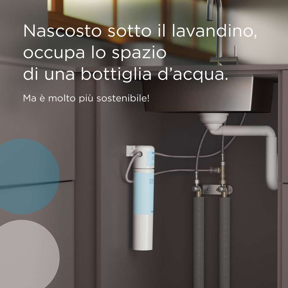 BRITA mypure SLIM V-MF Filtro di ricambio per sistema sottolavello 8000 L