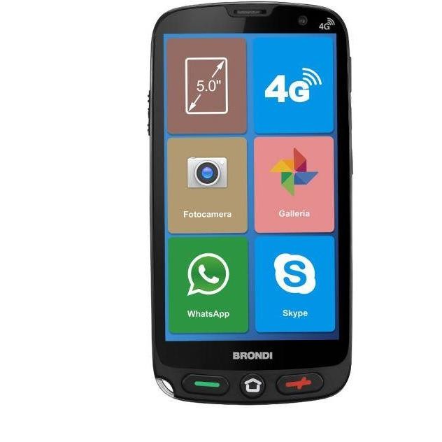 Brondi amico AMICOSMAXS Smartphone 5" Ram 1 Gb Memoria 8 Gb Android 10.0 Colore Nero