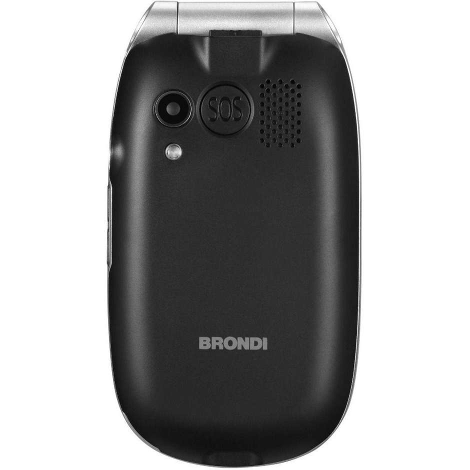 Brondi Amico Comfort Telefono Cellulare Flip 2.8" TFT Dual SIM MP3 colore nero metal