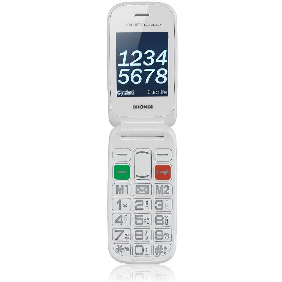 Brondi Amico del Cuore Telefono cellulare Display TFT 2.4” Bluetooth colore Bianco