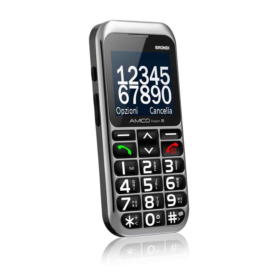 Brondi AMICO ELEGANT 2 Telefono Cellulare 2.2 Pollici Argento
