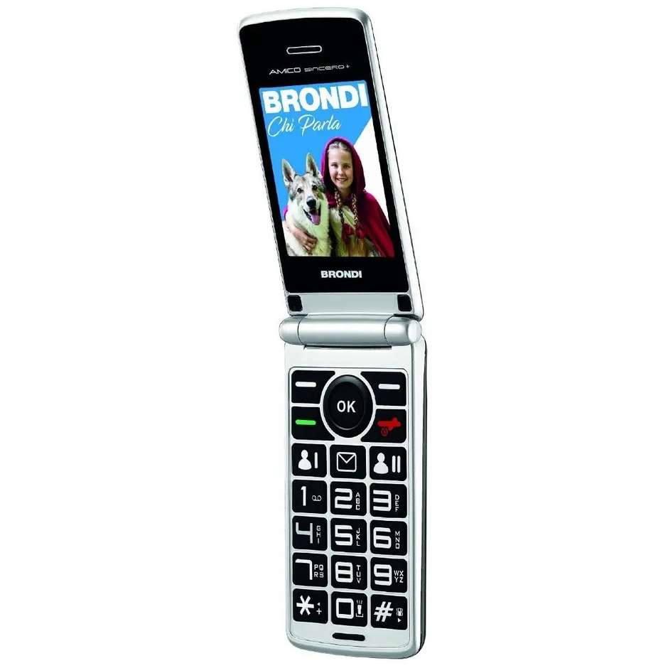 Brondi Amico Sincero+ Telefono cellulare a conchiglia Dual SIM con SOS