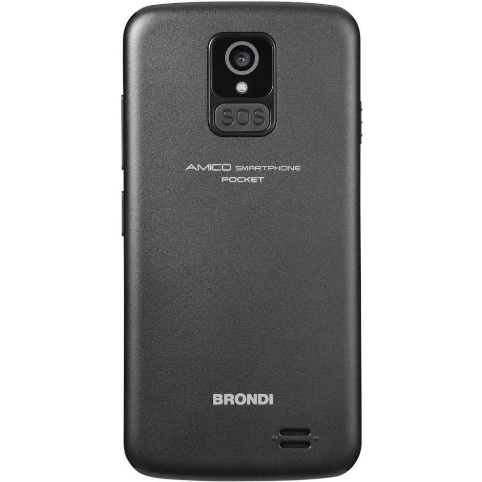 Brondi Amico Smartphone Pocket 4" Ram 2 Gb Memoria 16 Gb Android 12 Go Edition Colore Nero