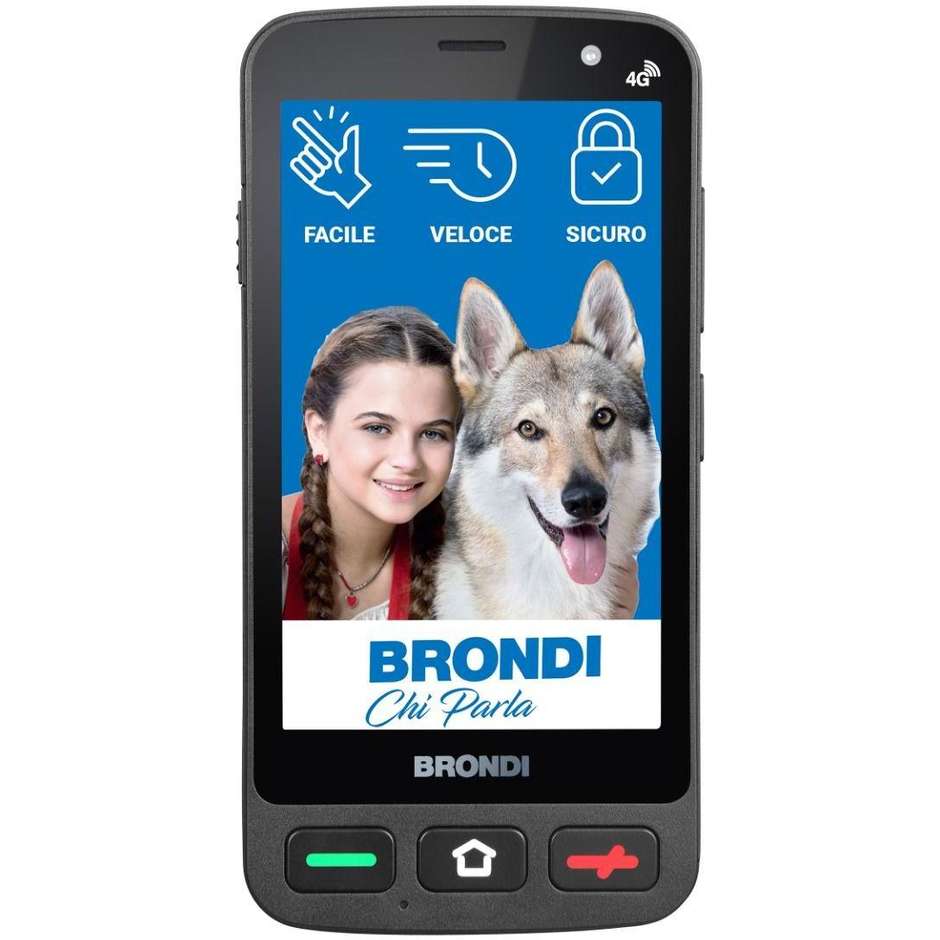 Brondi Amico Smartphone Pocket 4G 10,2 cm (4") 2 GB 16 GB Android 12 Go Edition Tasto SOS Nero