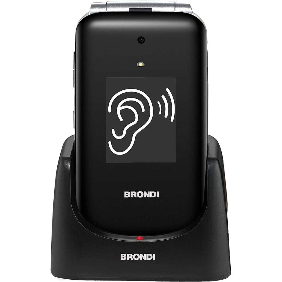 Brondi Amico Supervoice Telefono Cellulare 2,8" Audio Amplificato Tasti Grandi Tasto SOS Nero