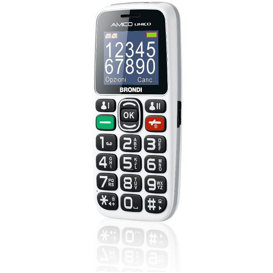 Brondi Amico Unico Telefono cellulare display 1,8" dual sim colore bianco