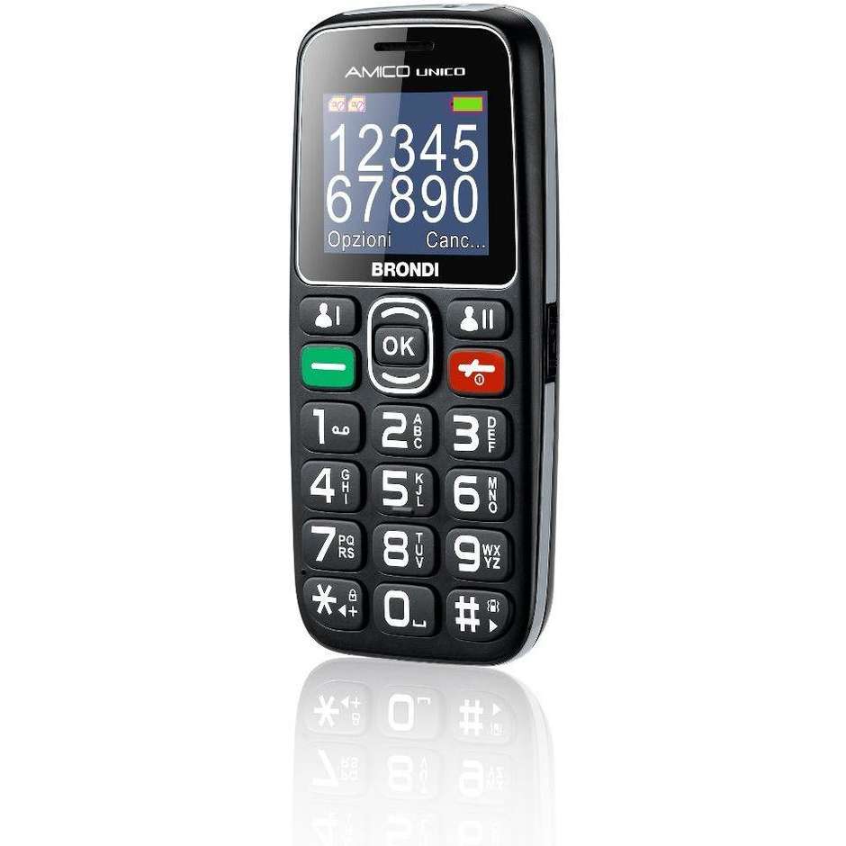 Brondi Amico Unico Telefono cellulare display 1,8" dual sim colore nero